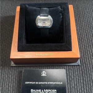 Black Leather Men's Watch